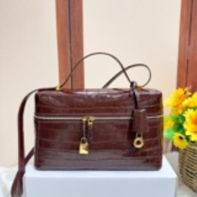 cheap quality Loro Piana Extra bag L27 Alligator Coffee